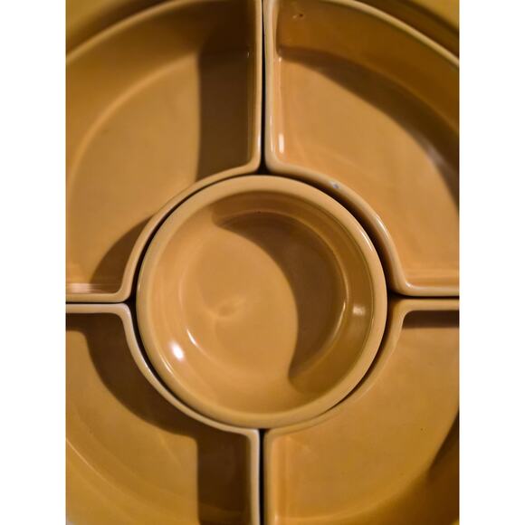 Fiesta Ware Relish Tray Complete Yellow - Picture 14 of 15